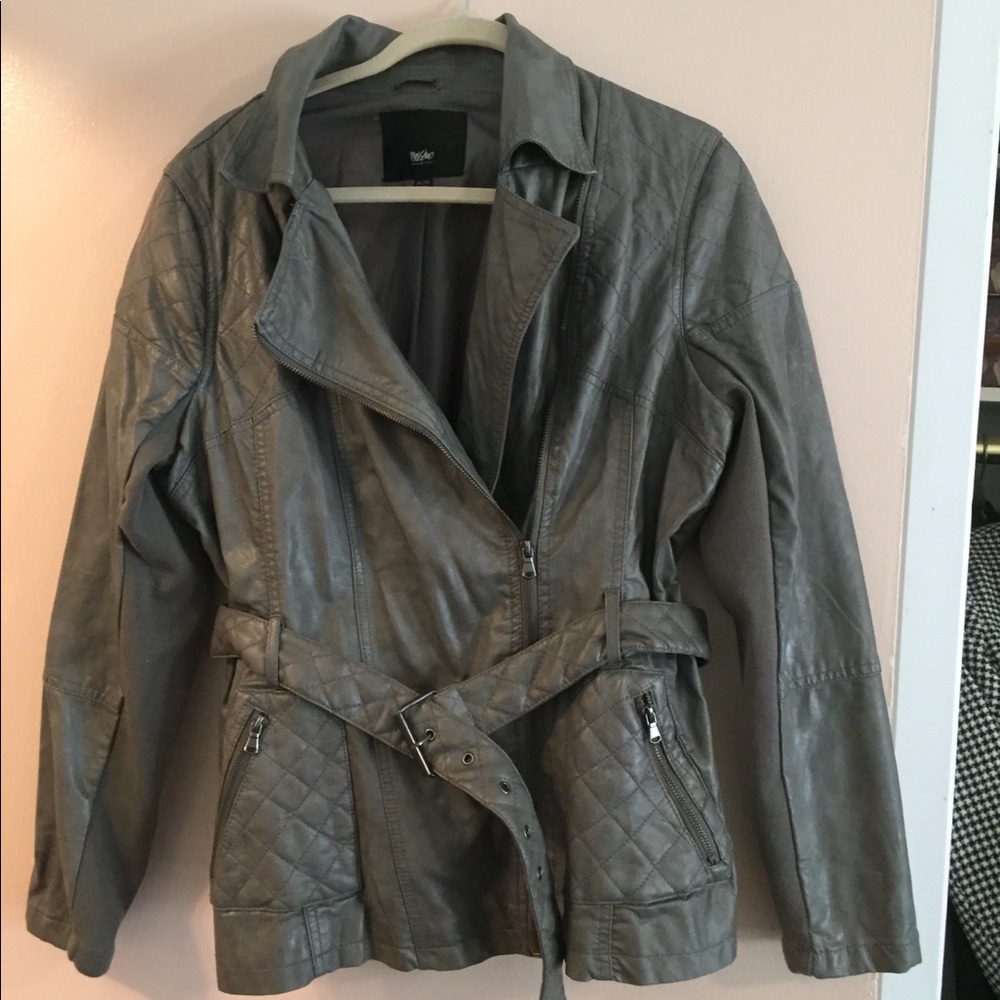 Grey Mossimo Pleather Jacket